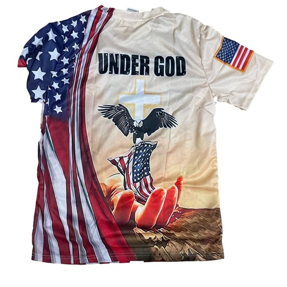 American, God, Flag men’s T-shirt size small - Picture 2 of 3
